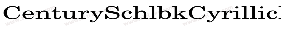 CenturySchlbkCyrillicBT Roman字体转换